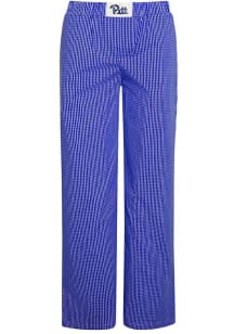 Hype and Vice Pitt Panthers Womens Blue Gingham Loungewear Sleep Pants