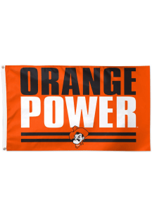 Oklahoma State Cowboys Slogan 3x5 Silk Screen Grommet Flag - Orange