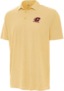 Antigua Central Michigan Chippewas Mens Gold Twine Short Sleeve Polo