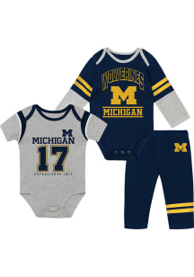Michigan Wolverines Infant Blue Double Up Set Top and Bottom