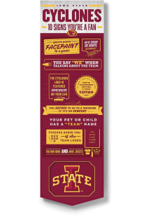 Iowa State Cyclones Wall Art Sign - Cardinal