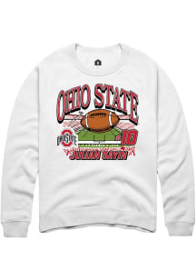 Julian Sayin Ohio State Buckeyes Mens White NIL Name Number Net Player Crew