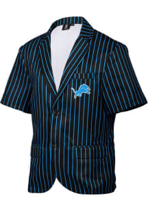 Forever Collectibles Detroit Lions Mens Black Pinstripe Light Weight Jacket