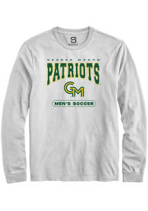 Summit Sportswear George Mason University White Mens Soccer Long Sleeve T Shirt