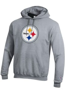 Champion Pittsburgh Steelers Mens Grey Powerblend Long Sleeve Hoodie