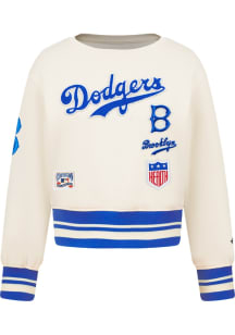Pro Standard Brooklyn Dodgers Toddler White Retro Classics Long Sleeve Crew T Shirt