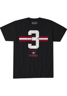 Nate Frazier Georgia Bulldogs Black Name Number Stripe Short Sleeve Fashion Player T Shirt