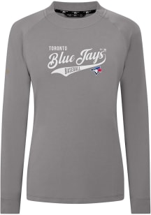 Levelwear Toronto Blue Jays Womens Grey Slender Glide Pullover