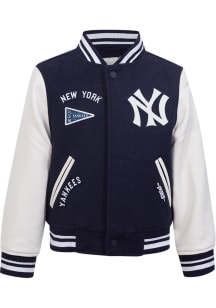 Pro Standard New York Yankees Boys Navy Blue Retro Classics Lightweight Jacket