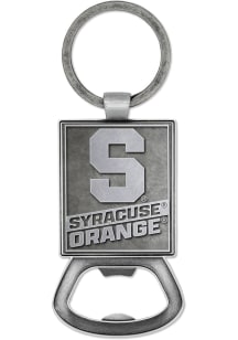 Syracuse Orange Double Sided Pewter Bottle Opener Keychain - Grey