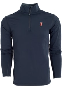 Greyson Indiana Hoosiers Mens Black Tate Long Sleeve Qtr Zip Pullover