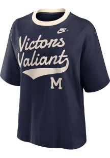 Nike Michigan Wolverines Womens Blue Legacy Boxy Short Sleeve T-Shirt