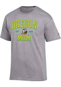 Champion Oregon Ducks Grey EST Date Mom Jersey Short Sleeve T Shirt
