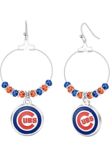 Chicago Cubs Fancy Dangle Womens Earrings