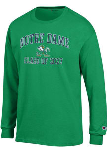 Champion Notre Dame Fighting Irish Green Font Class of 2027 Jersey Long Sleeve T Shirt