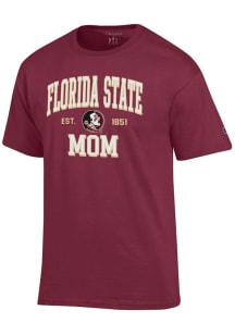 Champion Florida State Seminoles Red EST Date Mom Jersey Short Sleeve T Shirt