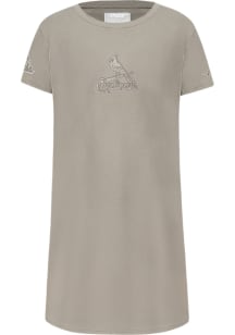 Pro Standard St Louis Cardinals Girls Tan Neutral Short Sleeve Dress