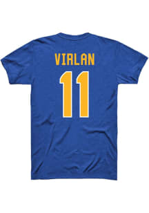 Dalia Virlan Pitt Panthers Blue Womens Volleyball Shirzee Short Sleeve Player T Shirt