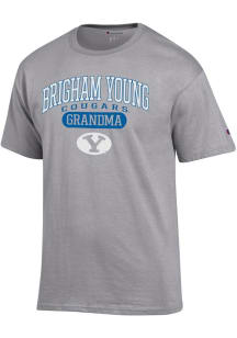 Champion BYU Cougars Grey Pill Box Grandma Jersey Short Sleeve T Shirt