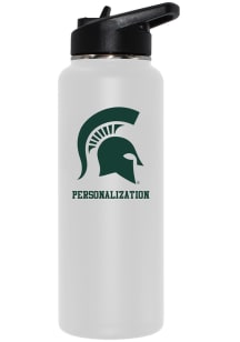 Michigan State Spartans Personalized 34oz Quencher Stainless Steel Bottle - White
