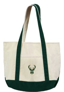 Milwaukee Bucks White Canvas Tote