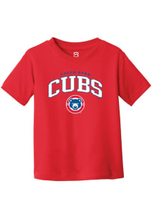 Summit Sportswear South Bend Cubs Toddler Red Arch Mascot Short Sleeve T-Shirt
