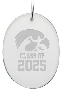 Iowa Hawkeyes Class of 2025 Oval Ornament - White