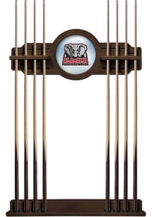 Alabama Crimson Tide Elephant  Solid Wood Cue Rack Pool Table