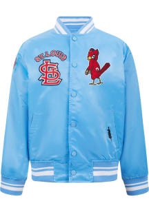 Pro Standard St Louis Cardinals Youth Light Blue Retro Classics Light Weight Jacket
