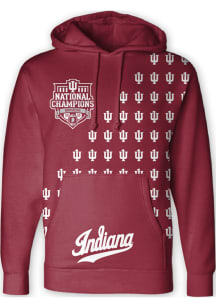 Something Inked Indiana Hoosiers Mens Crimson 2025 National Champions Undefeated Season Long Sleev..