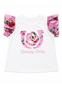 Kentucky Derby Womens White Kentucky Derby x LAURA ASHLEY Short Sleeve T-Shirt