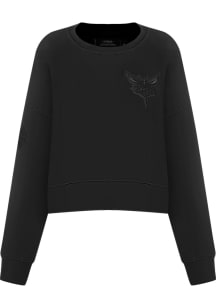 Pro Standard Charlotte Hornets Womens Black Neutral Crew Sweatshirt