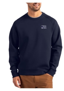 Cutter and Buck Jackson State Tigers Mens Navy Blue Roam Long Sleeve Crew Sweatshirt