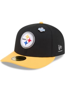 New Era Pittsburgh Steelers Mens Black 2026 NFL Draft 59FIFTY Fitted Hat