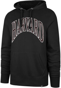 47 Harvard Crimson Mens Black Headline Hood Long Sleeve Hoodie