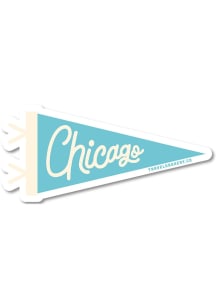 Chicago Pennant Stickers - Teal