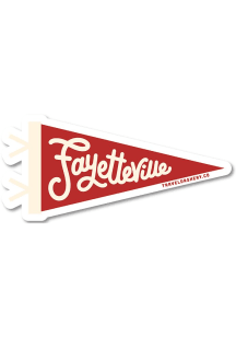 Fayetteville Pennant Stickers - Red
