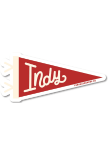 Indianapolis Pennant Stickers - Red