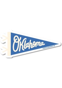 Oklahoma Pennant Stickers - Blue