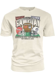 Blue 84 UConn Huskies Ivory Football vs Maryland Terrapins Short Sleeve T Shirt