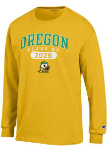 Champion Oregon Ducks Yellow Class of 2026 Jersey Long Sleeve T Shirt