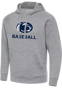 Antigua Penn State Nittany Lions Mens Grey Heather Baseball  Victory Long Sleeve Hoodie