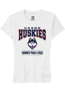 Summit Sportswear UConn Huskies Womens White Women's Track & Field Short Sleeve T-Shirt
