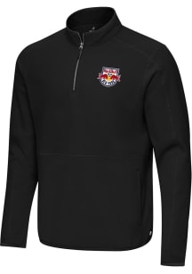 Antigua New York Red Bulls Mens Black Step Up Long Sleeve Qtr Zip Pullover