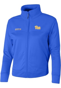 Columbia Pitt Panthers Womens Blue River Fleece Long Sleeve Full Zip Jacket