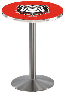 Georgia Bulldogs Mascot Stainless Round Base Pub Table