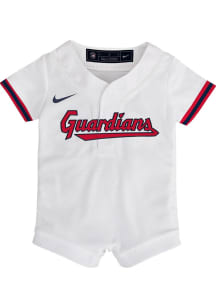 Nike Cleveland Guardians Baby White Home Replica Romper Jersey Baseball Jersey
