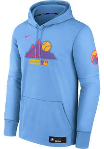 Nike Colorado Rockies Mens Blue Authentic Collection City Connect Hood