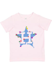 Houston Astros Girls Pink Floral Short Sleeve T-Shirt