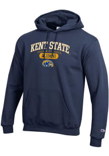 Champion Kent State Golden Flashes Mens Navy Blue Pill Box Alumni Powerblend Long Sleeve Hoodie